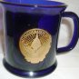 GORGEOUS COBALT BLUE GLASS MUG US PRESIDENT & VICE PRESIDENT INAUGURATION 2005