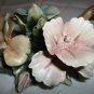 VINTAGE HANDPAINTED CERAMIC FLOWERS CANDLE HOLDER VISCONTI NAPOLEON CAPODIMONTE