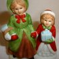 VINTAGE HOMCO #5310 CHRISTMAS VILLAGE KIDS WITH GIFTS