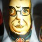 UNIQUE CARVED & HANDPAINTED SET/5 NESTING DOLLS MOST POWERFUL WORLD LEADERS 90th