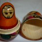 VINTAGE CARVED & HANDPAINTED MATRESHKA NESTING DOLL SET 5 RUSSIAN