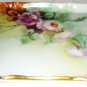 VINTAGE HANDPAINTED FLOWERS PORCELAIN LM LIMOGES FRANCE SMALL RECTANGULAR DISH