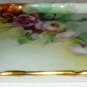 VINTAGE HANDPAINTED FLOWERS PORCELAIN LM LIMOGES FRANCE SMALL RECTANGULAR DISH