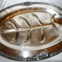 VINTAGE SILVERPLATED ORNATE FOOTED MEAT SERVING PLATTER SHIEEFIELD MB LION TRADE