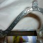 HANDCRAFTED PEWTER WINE BOTTLE CANNON HOLDER PAINTED SCENERY BOLIVIA CREATIONS