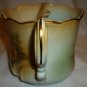 ANTIQUE BRANDENBURG PORCELAIN HANDPAINTED ROSES GOLD TRIM MUSTACHE TEA MUG