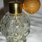 COLLECTIBLE VINTAGE CLEAR GLASS PERFUME BOTTLE SPRAY ATOMIZER