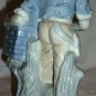 CHARMING FRENCH COUNTRY BOY & GIRL PORCELAIN FIGURINE FLOWER SELLERS W/BASKETS