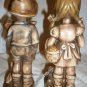 VINTAGE CHARMING CERAMIC BOY & GIRL SET OF 2 FIGURINES