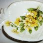 CHARMING VINTAGE BRINN'S BONE CHINA HANDPAINTED FLOWERS PINEAPPLE DISH