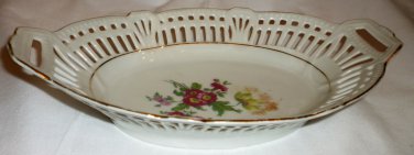 SCHWARZENHAMMER BAVAIRAN LION MARK GERMANY US ZONE PORCELAIN RETICULATED DISH