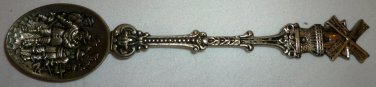 VINTAGE PEWTER WINMILL DUTCH MIDEVAL DESIGN DEMET COLLECTIBLE TEA SPOON