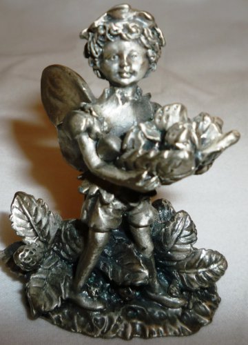 CHARMING PEWTER MINIATURE HARVEST MAGICAL PIXIE FIGURINE