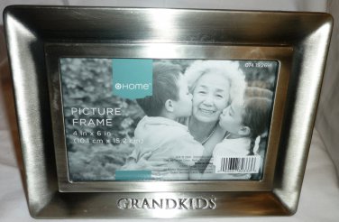 TARGET HOME PEWTER PICTURE FRAME 4x6 GRANDKIDS