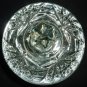 VINTAGE CUT CLEAR CRYSTAL GLASS STARS LIDDED CONDIMENT DISH