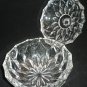 VINTAGE CRYSTAL CLEAR GLASS LIDDED BOWL VANITY