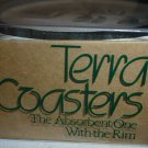 TERRA COASTERS ABSORBENT WITH RIM GOLF DESIGN MADE IN USA NEW BOX CORK LINED TERRA COASTERS ABSORBENT WITH RIM GOLF DESIGN MADE IN USA NEW BOX CORK LINED