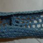 VINTAGE BLUE CROCHET HEEL DECORATIVE DOLL SHOES FINE QUALITY JAPAN