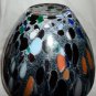 STUNNING SPECKLED MULTI COLOR MARBLE ART GLASS FLORAL VASE MURANO GLASS ITALY