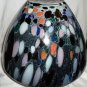 STUNNING SPECKLED MULTI COLOR MARBLE ART GLASS FLORAL VASE MURANO GLASS ITALY