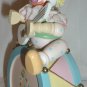 VINTAGE CHARMING MECHANICAL SAN FRANCISCO MUSIC BOX WOODEN CLOWN PLAYING GUITAR