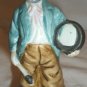 VINTAGE HANDPAINTED BISQUE CERAMIC CLOWN FIGURINE WITH DRUM