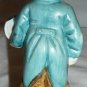 VINTAGE HANDPAINTED BISQUE CERAMIC CLOWN FIGURINE WITH DRUM
