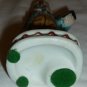 VINTAGE HANDPAINTED BISQUE CERAMIC CLOWN FIGURINE WITH DRUM