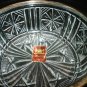 VINTAGE CUT CLEAR LEAD CRYSTAL GLASS BOWL SILVERPLATE TRIM BOWL FRUIT ENGLAND