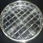 VINTAGE CUT CLEAR LEAD CRYSTAL GLASS DIVIDED DISH SILVERPLATE TRIM BOWL ENGLAND