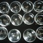 VINTAGE STEMWARE HAWKES CLEAR CRYSTAL GLASS SHERRY CHAMPAGNE SET/12 NO LOGO