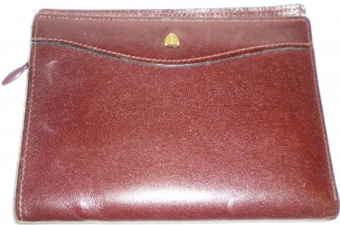 VINTAGE ORIGINAL PIERRE WALDON LEATHER CLASSIC MAN'S WALLET BI-FOLD COIN ZIPPER