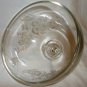 VINTAGE CLEAR ETCHED BUTTERFLY & FLOWERS CAMBRIDGE GLASS BUTTER CHEESE DISH DOME