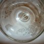 VINTAGE CLEAR ETCHED BUTTERFLY & FLOWERS CAMBRIDGE GLASS BUTTER CHEESE DISH DOME