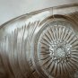 GORGEOUS VINTAGE OVAL CLEAR CUT GLASS COVERED BUTTER CHEESE DISH SAWTOOTH EDGE