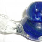 VINTAGE MURANO COBALT BLUE GLASS BIRD FIGURINE STUDIO ART GLASS ITALY