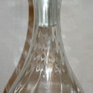 VINTAGE TALL CLEAR OPTICAL SWIRL GLASS DECANTER GOLD TRIP STOPPER VINTAGE TALL CLEAR OPTICAL SWIRL GLASS DECANTER GOLD TRIP STOPPER