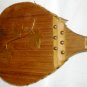 FIREPLACE WOOD BELLOW OAK WOOD LEATHER BRASS TRIM MAPLE LEAVES