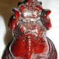 BEAUTIFUL CHINESE FIGURINE ELEPHANT FOR LUCK RED LACQUER