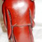 BEAUTIFUL CHINESE FIGURINE MONK WITH CHILD PROTECTOR RED LACQUER
