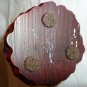 BEAUTIFUL CHINESE FIGURINE MONK WITH CHILD PROTECTOR RED LACQUER