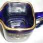 VINTAGE COBALT CERAMIC SEAGRAM'S VO CANADIAN WHISKEY WATER PITCHER