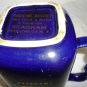 VINTAGE COBALT CERAMIC SEAGRAM'S VO CANADIAN WHISKEY WATER PITCHER