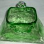 GORGEOUS HANDBLOWN MURANO OPTICAL GREEN GLASS WALL POCKET FLOWER VASE PURSE