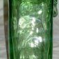 GORGEOUS HANDBLOWN MURANO OPTICAL GREEN GLASS WALL POCKET FLOWER VASE PURSE