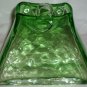 GORGEOUS HANDBLOWN MURANO OPTICAL GREEN GLASS WALL POCKET FLOWER VASE PURSE
