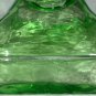 GORGEOUS HANDBLOWN MURANO OPTICAL GREEN GLASS WALL POCKET FLOWER VASE PURSE