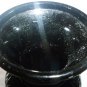 VINTAGE BLACK PURPLE GLASS EMBOSSED FLOWERS FLORAL VASE