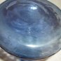 VINTAGE ART COBALT BLUE OPTICAL GLASS VASE WITH TEAR DROP BUBBLES