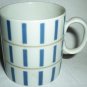 CONTINENTAL CHINA H.T.BAUMANN R.SCHARRAR DESIGN ESPRESSO 4 CUPS 2 SAUCERS STRIPE